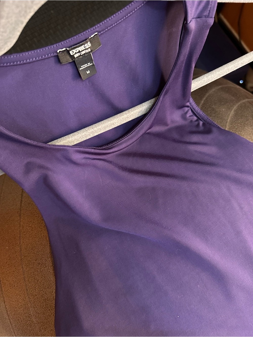 Express Deep Purple Scoop Neck Tank